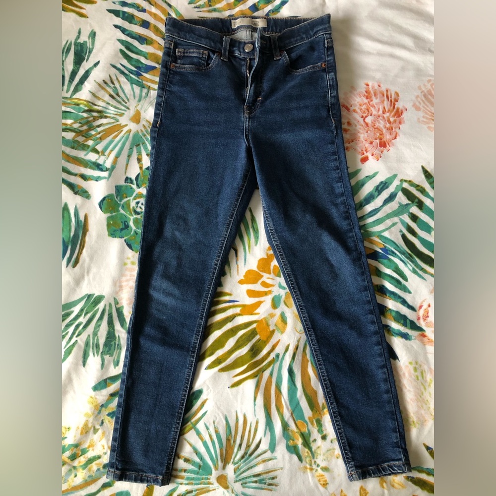 Topshop Petite Jaime Skinny Jeans in Indigo Wash